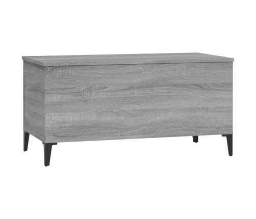 vidaXL Mesa de centro madera contrachapada gris Sonoma 90x44,5x45 cm