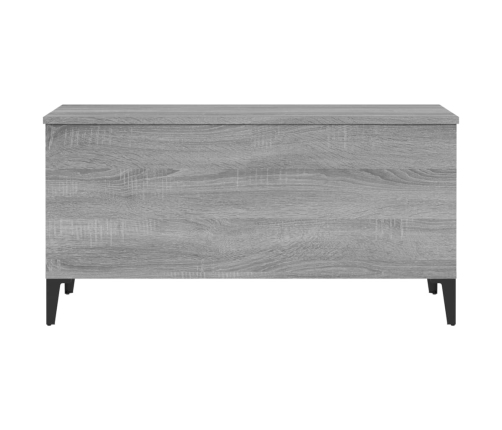 vidaXL Mesa de centro madera contrachapada gris Sonoma 90x44,5x45 cm