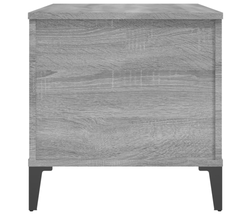 vidaXL Mesa de centro madera contrachapada gris Sonoma 90x44,5x45 cm