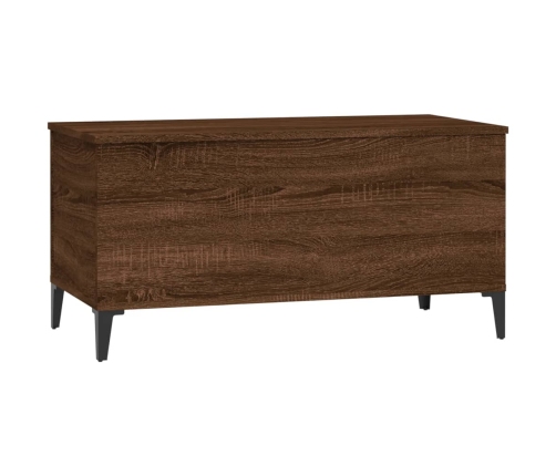 vidaXL Mesa de centro madera contrachapada roble marrón 90x44,5x45 cm