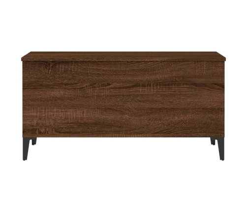 vidaXL Mesa de centro madera contrachapada roble marrón 90x44,5x45 cm