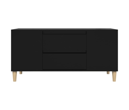 Mueble para TV madera contrachapada negro 102x44,5x50 cm