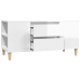 Mueble de TV madera contrachapada blanco brillo 102x44,5x50 cm