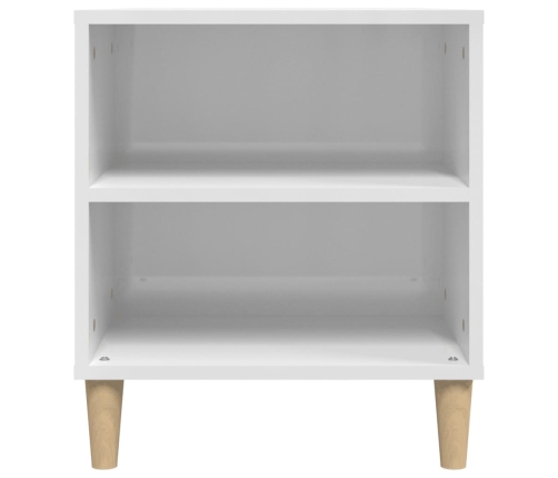 Mueble de TV madera contrachapada blanco brillo 102x44,5x50 cm