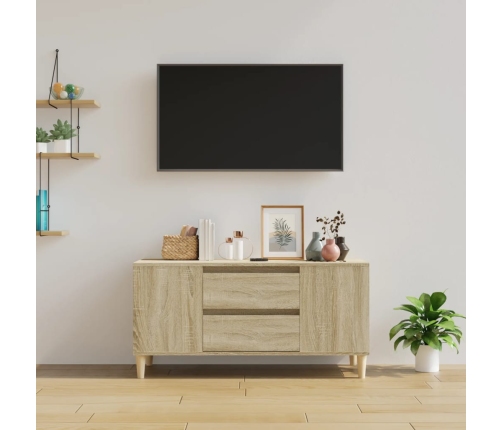 Mueble para TV madera contrachapada roble Sonoma 102x44,5x50 cm