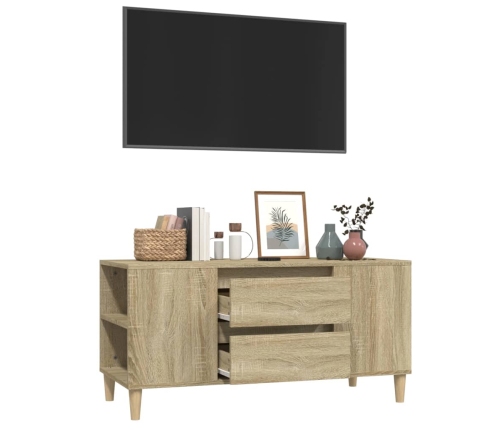 Mueble para TV madera contrachapada roble Sonoma 102x44,5x50 cm