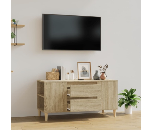 Mueble para TV madera contrachapada roble Sonoma 102x44,5x50 cm