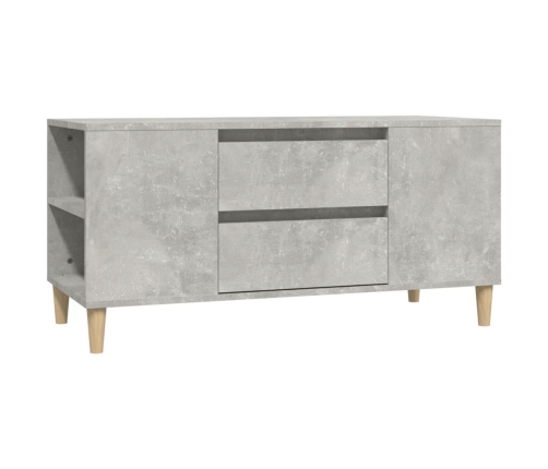 Mueble de TV madera contrachapada gris hormigón 102x44,5x50 cm