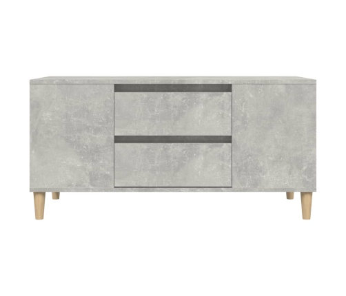 Mueble de TV madera contrachapada gris hormigón 102x44,5x50 cm