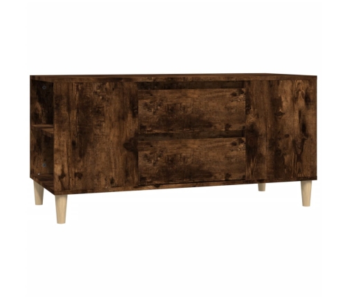 Mueble de TV madera contrachapada roble ahumado 102x44,5x50 cm