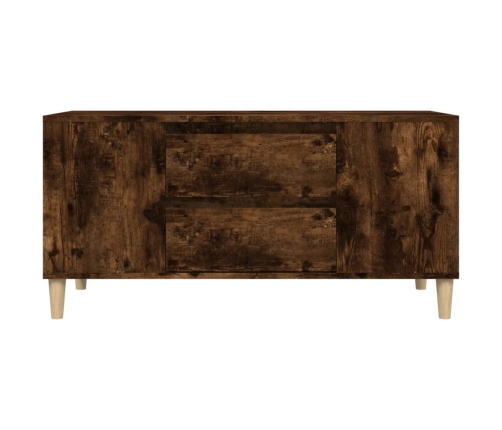 Mueble de TV madera contrachapada roble ahumado 102x44,5x50 cm