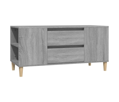 Mueble de TV madera contrachapada gris Sonoma 102x44,5x50 cm