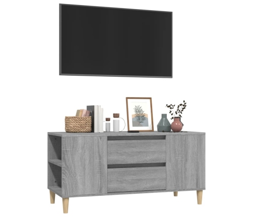 Mueble de TV madera contrachapada gris Sonoma 102x44,5x50 cm