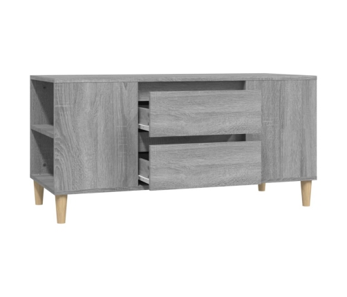 Mueble de TV madera contrachapada gris Sonoma 102x44,5x50 cm