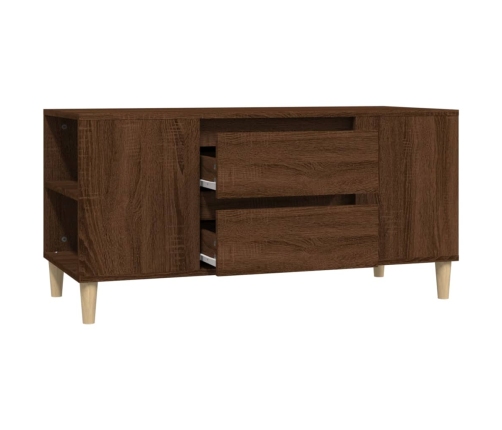 Mueble para TV madera contrachapada marrón roble 102x44,5x50 cm