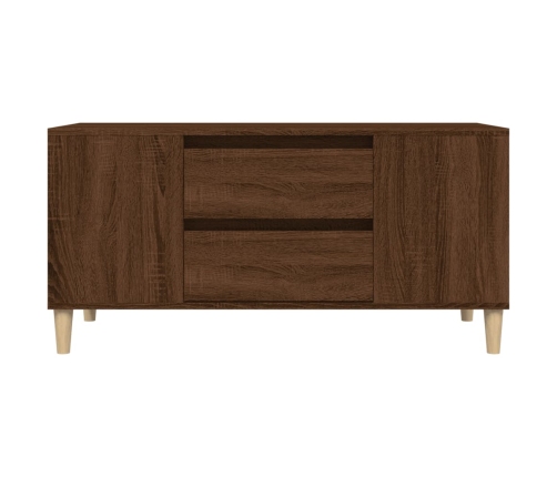 Mueble para TV madera contrachapada marrón roble 102x44,5x50 cm