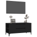 vidaXL Mueble para TV madera contrachapada negro 102x44,5x50 cm