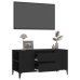 Mueble para TV madera contrachapada negro 102x44,5x50 cm