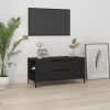 vidaXL Mueble para TV madera contrachapada negro 102x44,5x50 cm