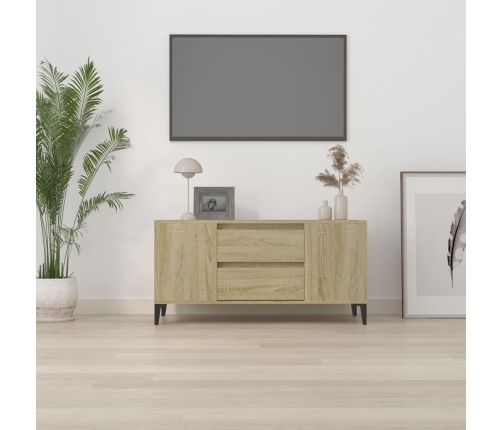 Mueble para TV madera contrachapada roble Sonoma 102x44,5x50 cm