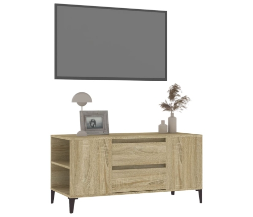 Mueble para TV madera contrachapada roble Sonoma 102x44,5x50 cm