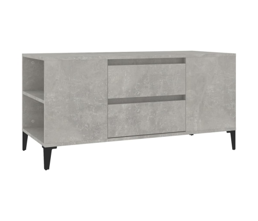 Mueble de TV madera contrachapada gris hormigón 102x44,5x50 cm