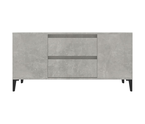 Mueble de TV madera contrachapada gris hormigón 102x44,5x50 cm