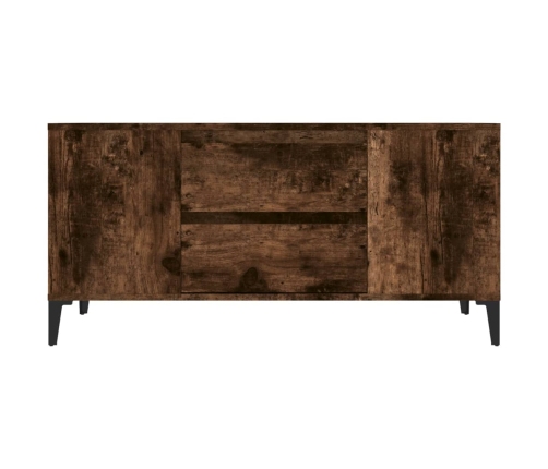 Mueble de TV madera contrachapada roble ahumado 102x44,5x50 cm