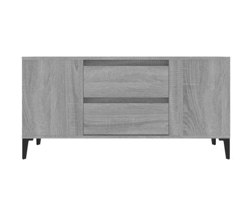 vidaXL Mueble de TV madera contrachapada gris Sonoma 102x44,5x50 cm