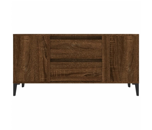 vidaXL Mueble para TV madera contrachapada marrón roble 102x44,5x50 cm