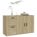 Aparador madera contrachapada roble Sonoma 100x33x59,5 cm