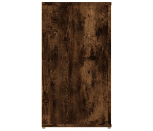 Aparador madera contrachapada roble ahumado 100x33x59,5 cm