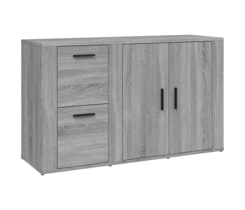 Aparador de madera contrachapada gris Sonoma 100x33x59,5 cm