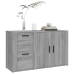 Aparador de madera contrachapada gris Sonoma 100x33x59,5 cm