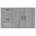 Aparador de madera contrachapada gris Sonoma 100x33x59,5 cm