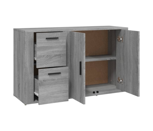 Aparador de madera contrachapada gris Sonoma 100x33x59,5 cm