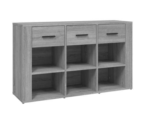 Aparador de madera contrachapada gris Sonoma 100x30x59,5 cm