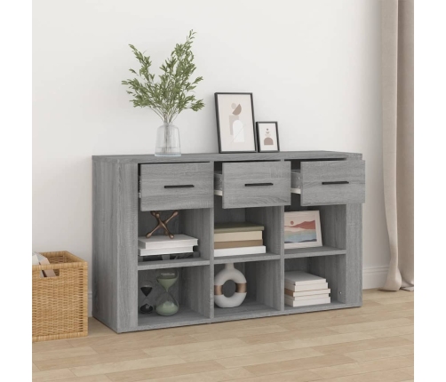 Aparador de madera contrachapada gris Sonoma 100x30x59,5 cm