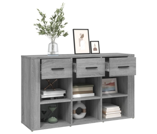 Aparador de madera contrachapada gris Sonoma 100x30x59,5 cm