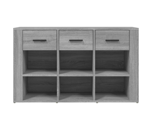 Aparador de madera contrachapada gris Sonoma 100x30x59,5 cm