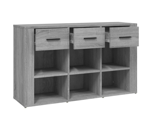 Aparador de madera contrachapada gris Sonoma 100x30x59,5 cm