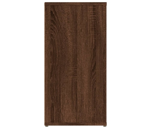 Aparador de madera contrachapada marrón roble 100x30x59,5 cm