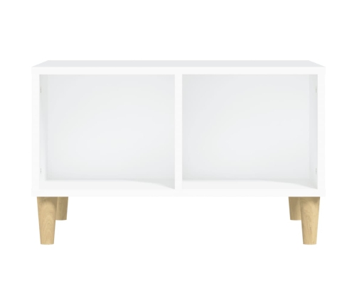 Mesa de centro madera contrachapada blanco 60x50x36,5 cm