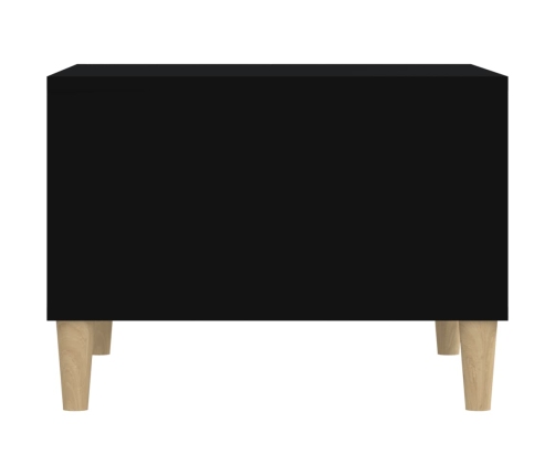 Mesa de centro madera contrachapada negro 60x50x36,5 cm