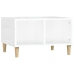 Mesa de centro madera contrachapada blanco brillo 60x50x36,5 cm