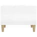 Mesa de centro madera contrachapada blanco brillo 60x50x36,5 cm