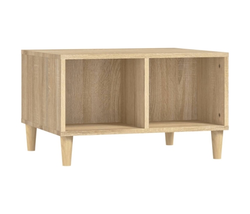 Mesa de centro madera contrachapada roble Sonoma 60x50x36,5 cm