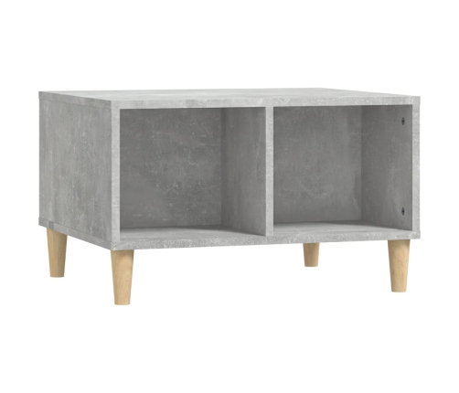 Mesa de centro madera contrachapada gris hormigón 60x50x36,5 cm