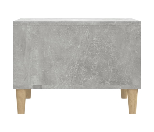 Mesa de centro madera contrachapada gris hormigón 60x50x36,5 cm