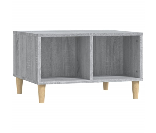 vidaXL Mesa de centro madera contrachapada gris Sonoma 60x50x36,5 cm